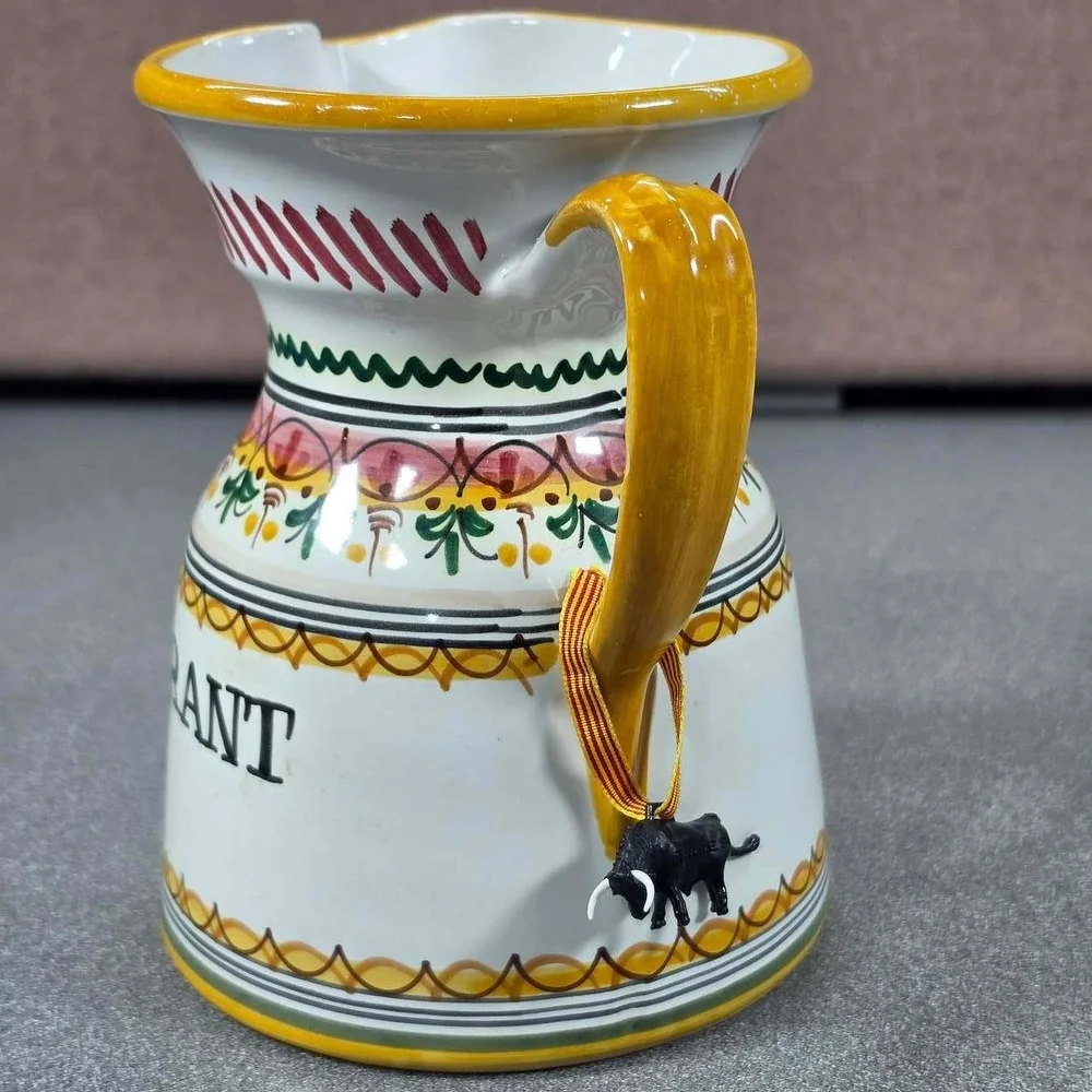 Columbia Restaurant Sangria Pitcher St. Petersburg FL De La Cal Fuente Floral